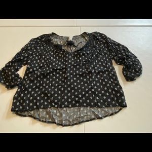 Blouse size L black and white Forever 21